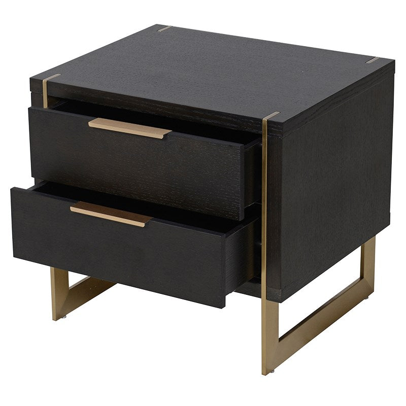 Morcott Storm Two Drawer Bedside Cabinet